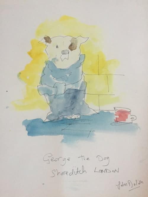 One of the drawings artist John Dolan gave to Jade for helping George. 