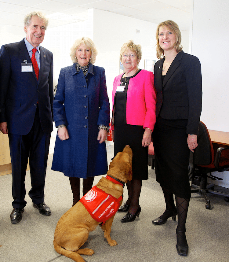 Claire Guest of Medical Detection Dogs and Camilla Parker Bowles