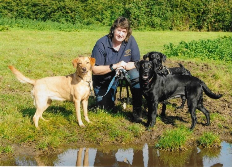 Jo Milnes, founder of Muddy Dog Day and Muppet, Molly and Rosie