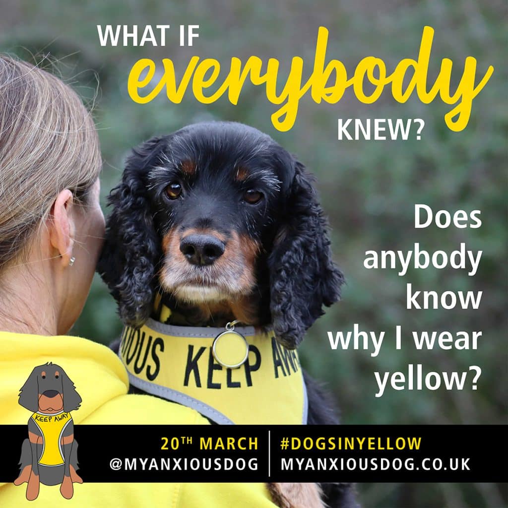 Dogs in yellow awareness day graphic